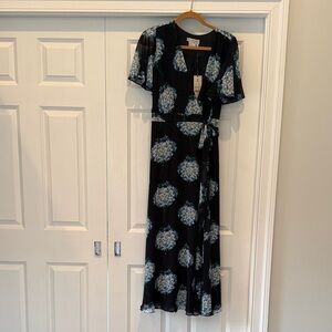 Hobbs Floral Black Maxi Dress